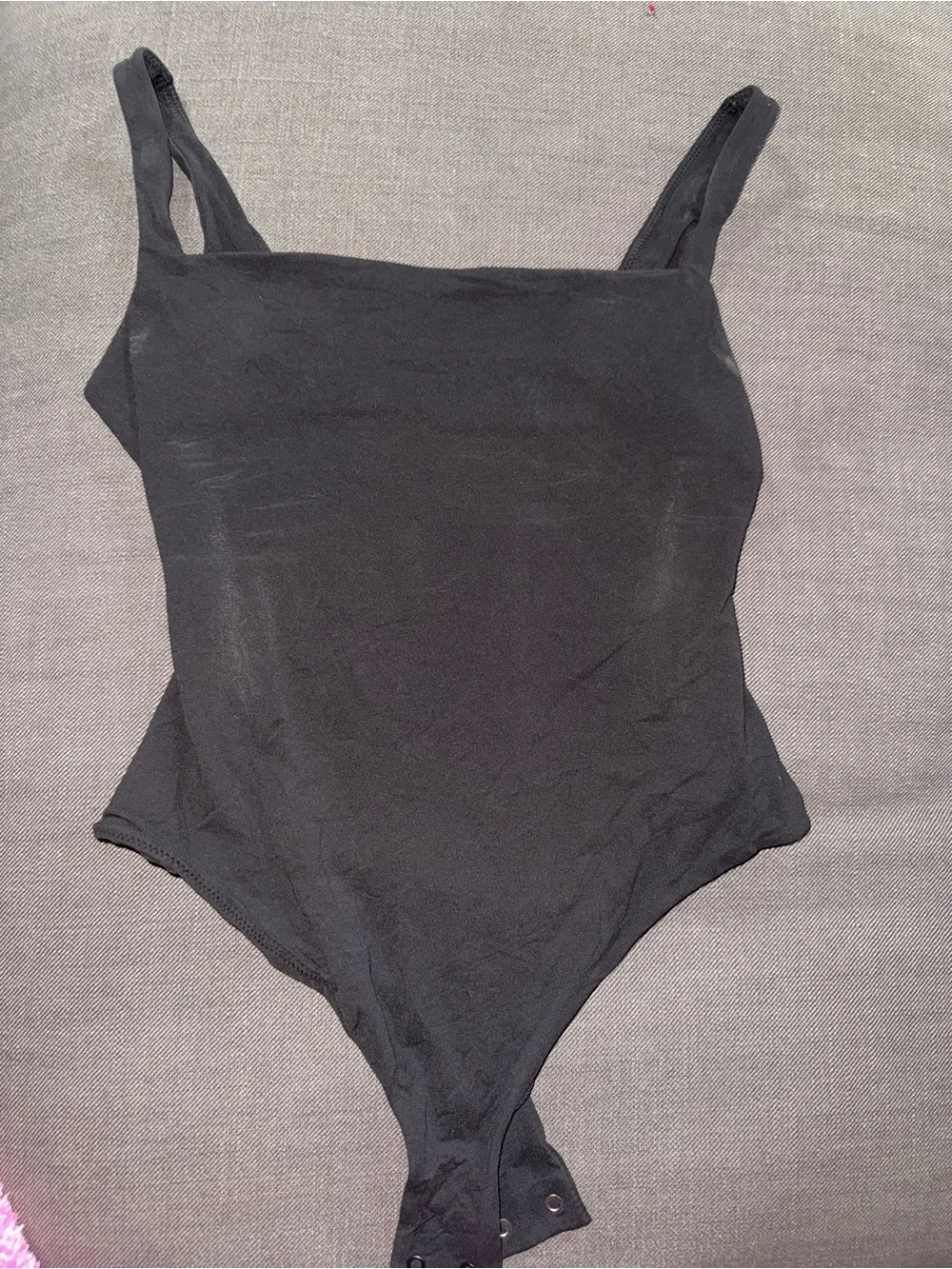 SKIMS Black Onyx Fits Everyone Square Neck Bodysuit